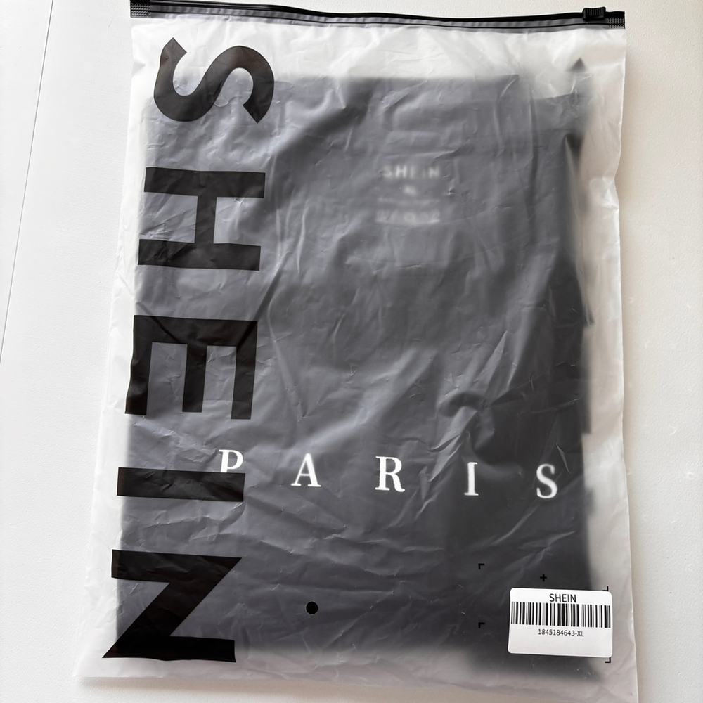 SHEIN Men's XL Black Paris Graphic Short Sleeve T-Shirt Casual Streetwear NIB - Picture 5 of 5